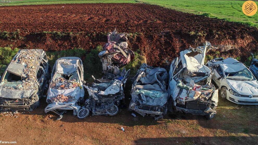 گورستان خودروهای نابود شده در زلزله ترکیه