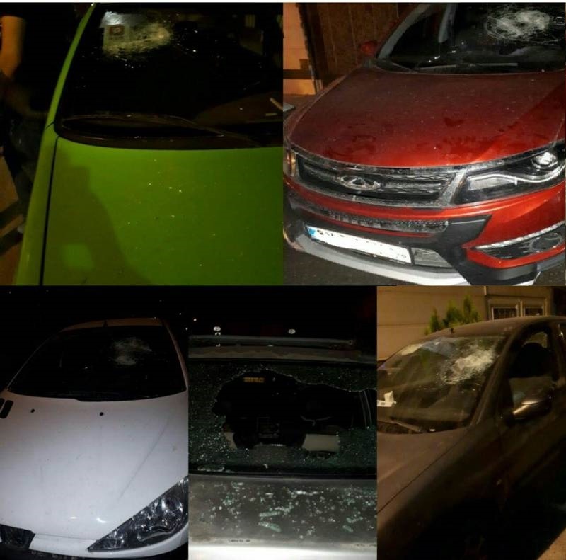 حمله اوباش ورامین به چند خودرو! +عکس