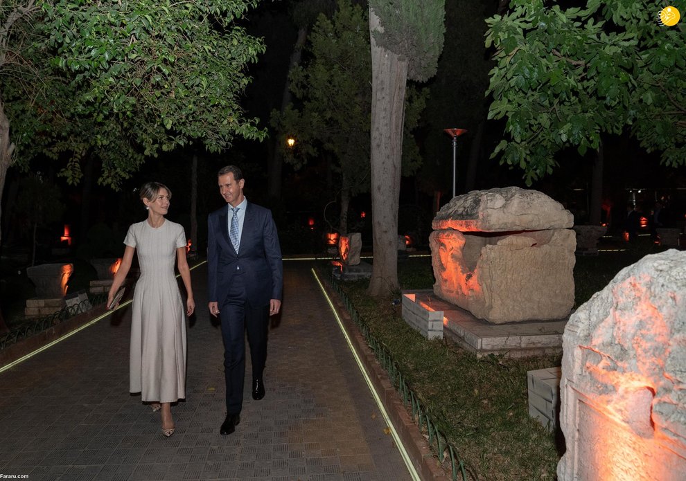 بشار اسد و همسرش در مراسم روز شهدا + عکس