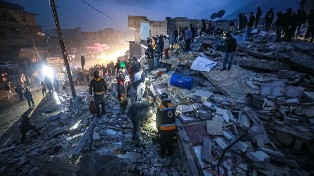 تصاویری از پس از زلزله مرگبار در حلب سوریه + فیلم 