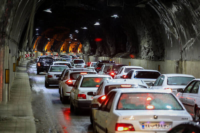 ترافیک سرسام‌‌آور در آزادراه تازه افتتاح شده به سمت مازندران + فیلم