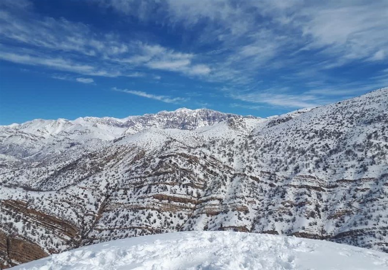 میزان بارش برف در رشته کوه دنا به ۷ متر رسید! + عکس
