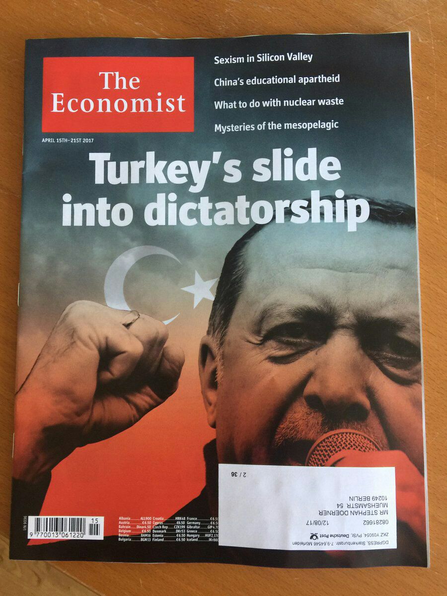 جلد نشریه اکونومیست؛ لغزش ترکیه به سوی دیکتاتوری