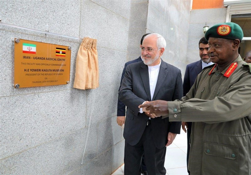 سخنان ظریف در مراسم افتتاح بیمارستان ایران در اوگاندا