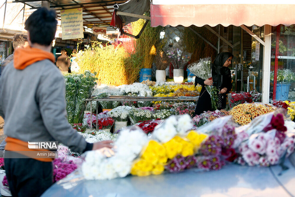 بازار بهاری گل و گیاه پایتخت در آستانه سال نو + عکس