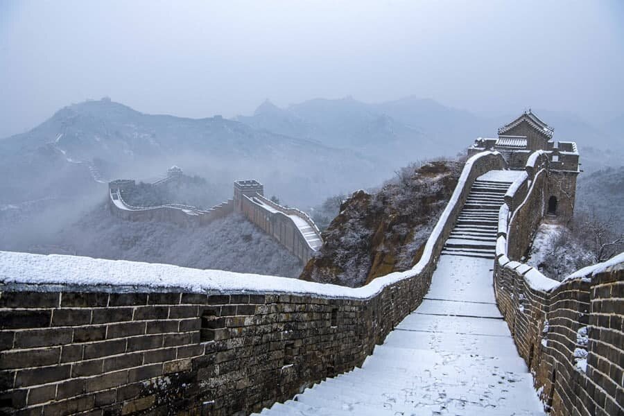  دیوار چین سفیدپوش شد + عکس